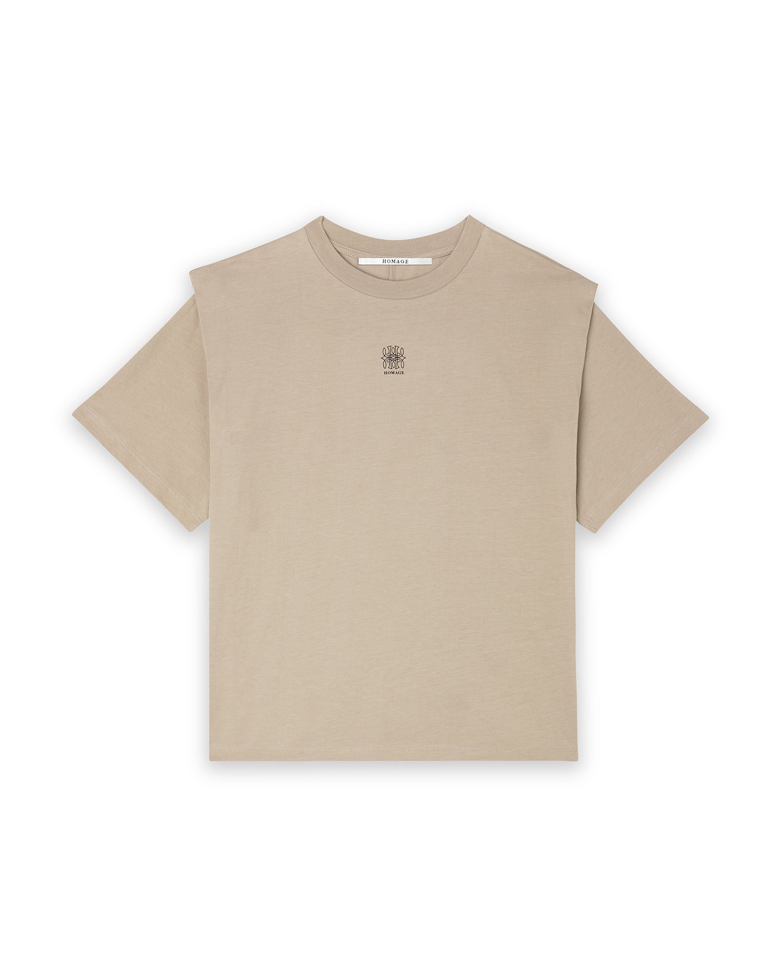 FW25_HOMAGE_H-CW25M16_Shoulder_Detail_Top_With_Print_Sand